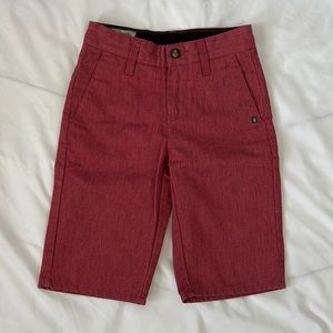 Volcom boys shorts size 23/10 slim, heather red